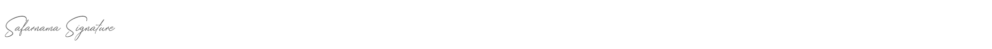 Sample characters Safarnama Signature Font